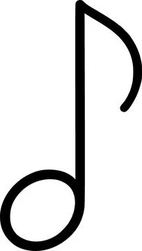 Musical note icon vector symbol design illustration Stock Illustration