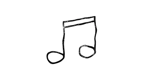 Musical Note Icon on white background. hand drawn stile. Motion graphics Stock Footage 150770116