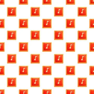 Musical note repeating pattern for media and audio background Stock Illustration