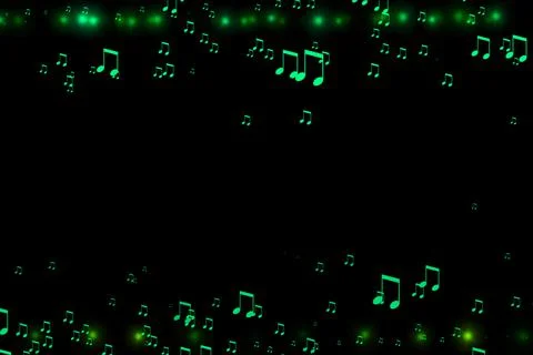 Musical note shape rhythm color particle CG background wallpaper Stock Illustration