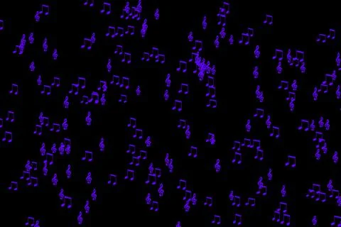 Musical note shape rhythm color particle CG background wallpaper Stock Illustration