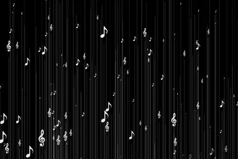Musical note shape rhythm color particle CG background wallpaper Stock Illustration
