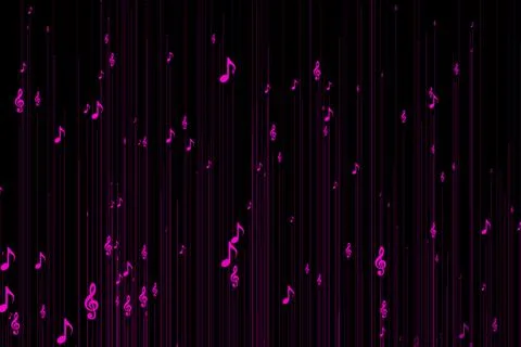 Musical note shape rhythm color particle CG background wallpaper Stock Illustration