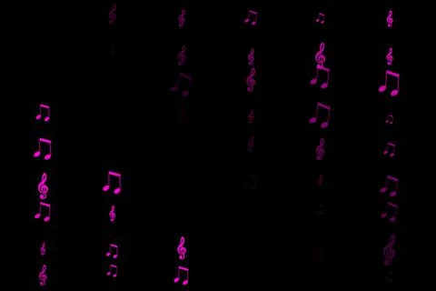 Musical note shape rhythm color particle CG background wallpaper Stock Illustration