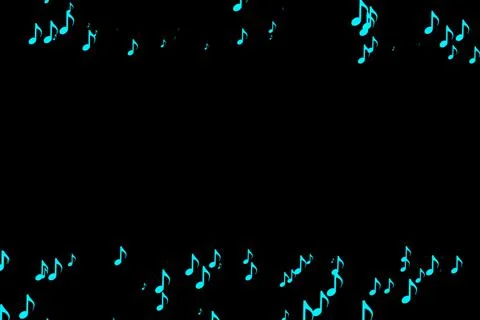 Musical note shape rhythm color particle CG background wallpaper Stock Illustration