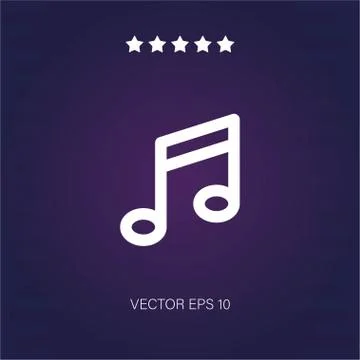 Musical note vector icon Stock Illustration