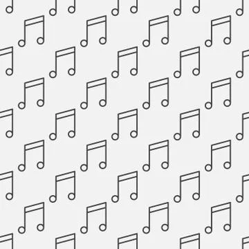 Musical Note vector Music concept seamless pattern Stock Illustration