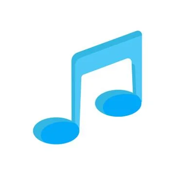 Musical note vector symbol illustration melody design icon. Abstract art isol 库存插图