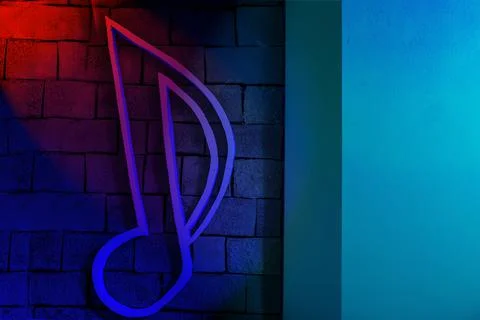 Musical Note Wall Colorful Stock Photos