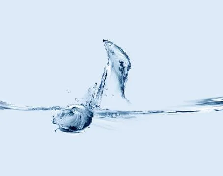 Musical Note of Water Stock Illustration