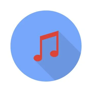 Musical note on a white background. Stock Illustration