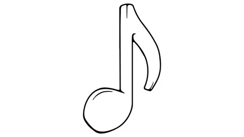 Musical Note whiteboard animation 4K footage Stock Footage 116576822