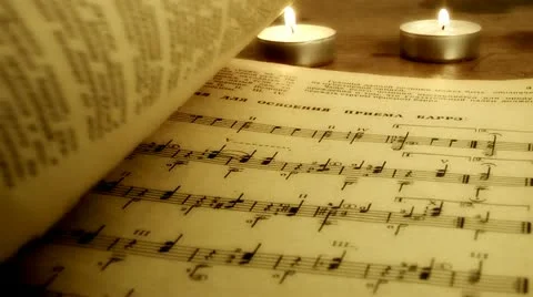 Musical Note,candles Stock Footage 11701978