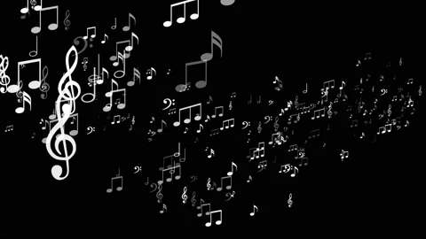 Musical Notes Animation, Rendering, Back... | Stock Video | Pond5