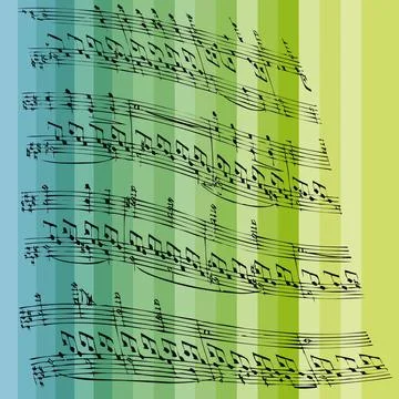 Musical notes background Background illustration with musical notes in viv... Stock Photos
