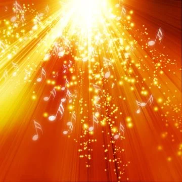 Musical notes on background Stock Illustration