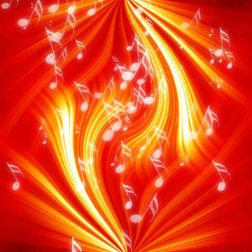 Musical notes on background Stock Illustration