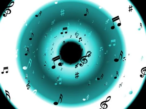 Musical notes background means classical melody or music chord Иллюстрация