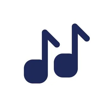 Musical notes black glyph ui icon Stock Illustration