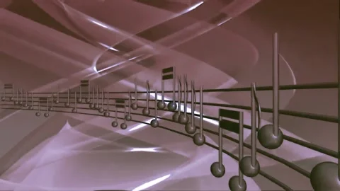 Musical Notes Circling Animation  스톡 동영상 235537689