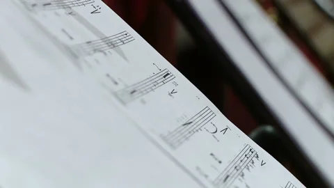 Musical notes close up Stock Footage 85599568