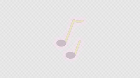 Musical notes digital sticker animation Stock Footage 332230669