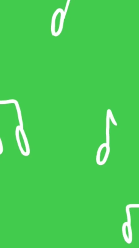 Musical Notes Doodle Vertical Green Screen Video Overlay Stock Footage 344767251