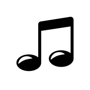 Musical notes flat icon vector illustration symbol Isolated template. Illustrazione stock