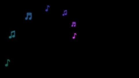 Musical notes floating up Vídeos de archivo 333157703