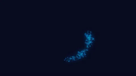 Musical Notes Flowing in Circle Stock Footage 10312997