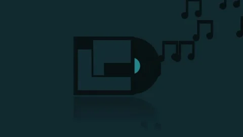 Musical Notes Flying Animation  Video stock 234021093