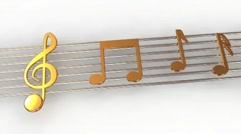 Musical notes.  Stock Footage 792979