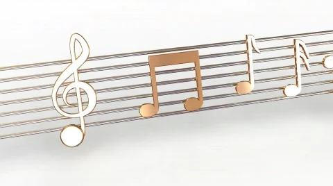 Musical notes.  Stock Footage 793066