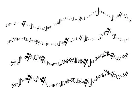 Musical notes in the form of a wavy line Musical notes in the form of a wa... Stock Photos