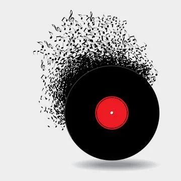 Musical notes graphic Stock Illustration