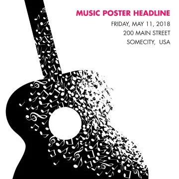 Musical notes graphic Stock Illustration