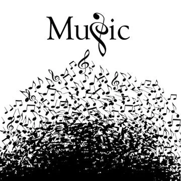 Musical notes graphic Stock Illustration