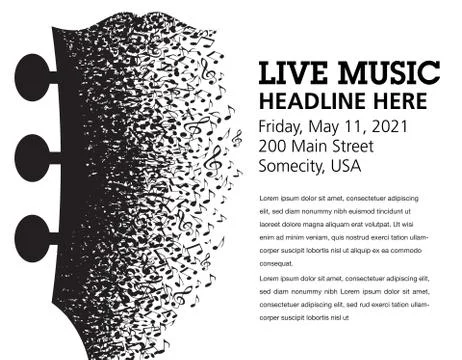 Musical notes graphic Stock Illustration