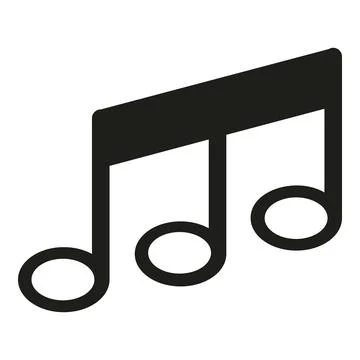 Musical notes icon representing song and audio Stock Illustration