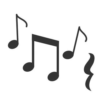 Musical notes icons set isolated on white. Vector illustration eps Stock Illustration
