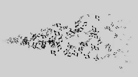 Musical notes isolated on white background. Music. Stock Footage 229809205