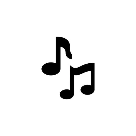 Musical Notes, Melody Tone, Note Key. Flat Vector Icon illustration. Simple b Illustrazione stock