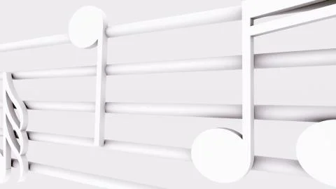 Musical notes on music line, computer generated. 3d render classic background イラスト素材