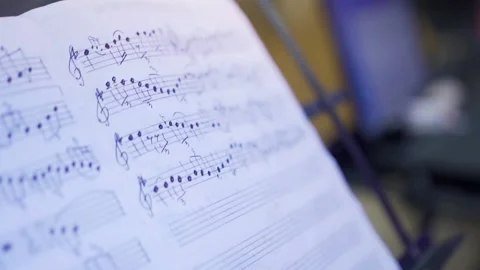 Musical notes on paper. Stock Footage 164245292