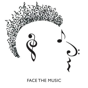 Musical notes person Stock Illustration