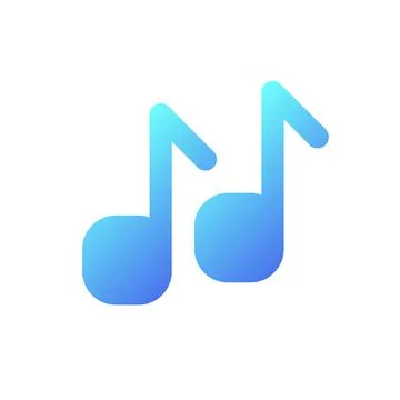 Musical notes pixel perfect flat gradient two-color ui icon Illustrazione stock