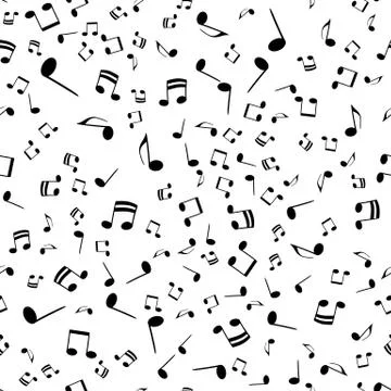Musical notes Seamless Pattern Background.  Illustration 스톡 일러스트