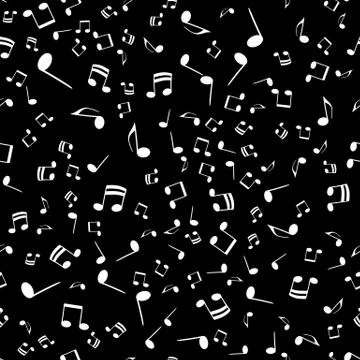 Musical notes Seamless Pattern Background.  Illustration Illustrazione stock