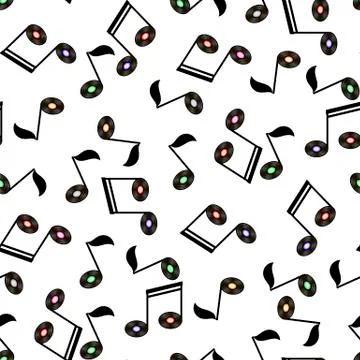 Musical Notes Seamless Pattern 스톡 일러스트
