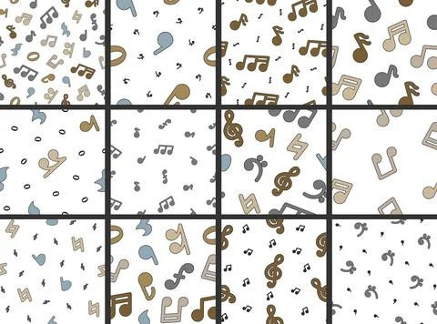 Musical notes. Seamless pattern. Stock Illustration